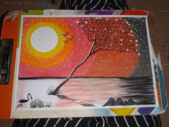 Oil Pastel Scenery