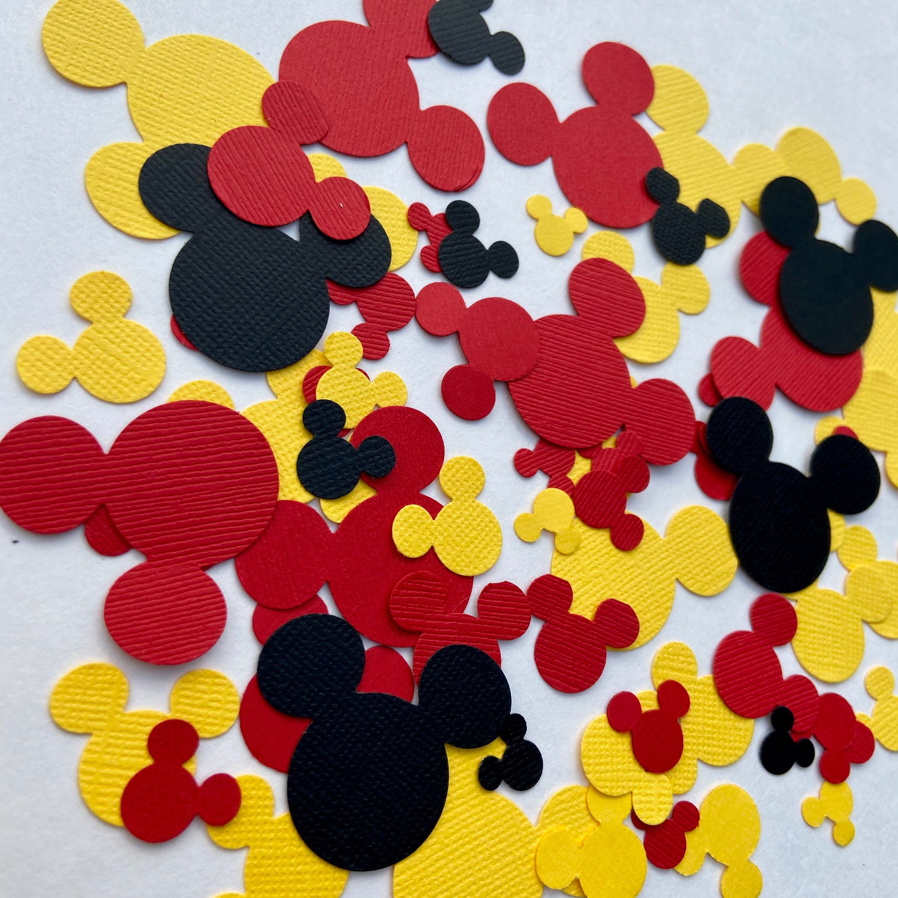 Mickey Mouse Head Confetti Disney Red Black Yellow First