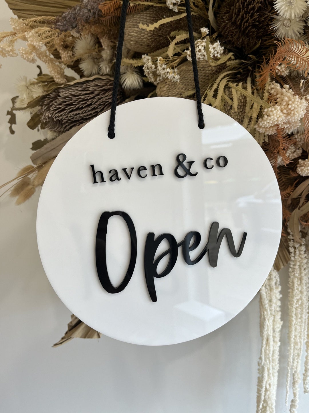Business Open/closed Round Sign - Double Sided - Etsy Australia