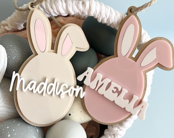 Personailsed Bunny Easter Basket Tag