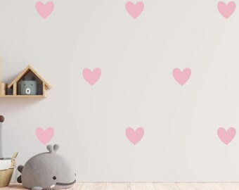 27x LOVE HEART Wall Art Decals / Decal for Bedroom - Nursery / Baby - Kids Any Room Decor Sticker / Matte Finish - Removable