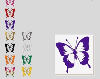 4x BUTTERFLY Stickers - for Glass Car Window Phone Case Cover Craft Box Scrapbook Decals