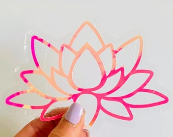 LOTUS Sun Catchers - Holographic Flower Rainbow Maker Reflective Window Film Suncatcher