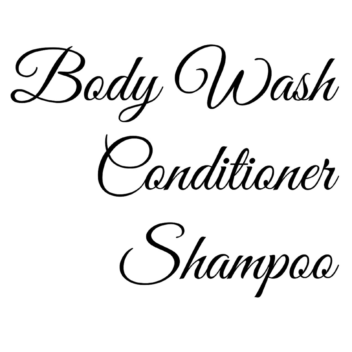3x BATHROOM Labels Body Wash / Shampoo / Conditioner Etsy Australia