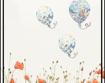 3x pcs BALLOON Sun Catchers - Rainbow Maker Reflective Window Film Suncatcher