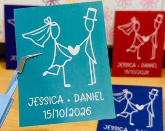 10x SAVE THE DATE Engagement Wedding Invitation Fridge Notice Tearproof-paper