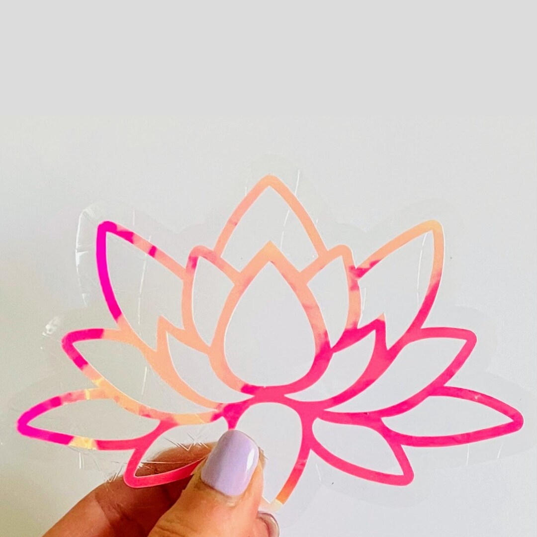 LOTUS Sun Catchers Holographic Flower Rainbow Maker Reflective Window