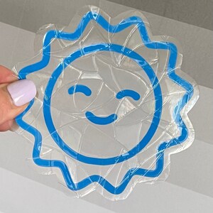 HAPPY SUN Sun Catchers - Holographic Flower Rainbow Maker Reflective Window Film Suncatcher