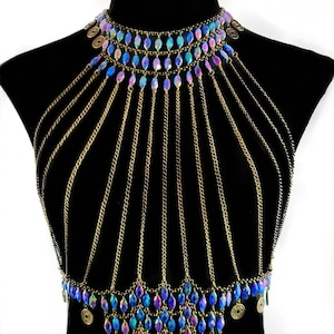 Glittery Unisex Sensual Body Chain: Bronze/Silver Lingerie