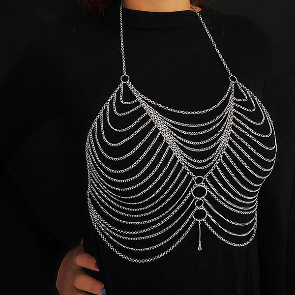 Bronze/Silver Layers: Adjustable Full Body Chain Shirt for Stylish Flair