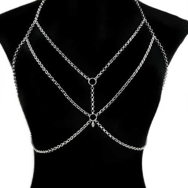 Timeless Elegance: Simple Silver or Bronze Body Chain