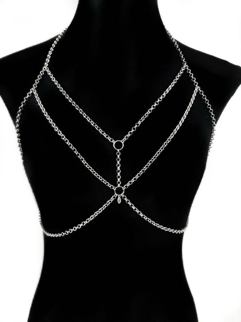 Timeless Elegance: Simple Silver or Bronze Body Chain image 1