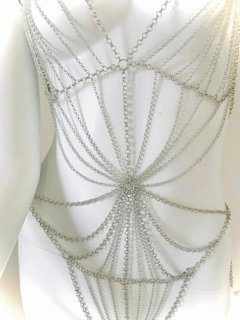 Full Body Chain Jewelry Intimate Lingerie Unisex Metal Etsy
