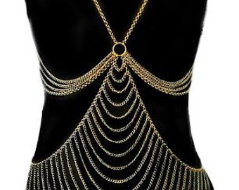 slim fit dress slacks Retro Imitation Pearl Shoulder Bra Chain Bikini Top Shawls for Women F main image 1
