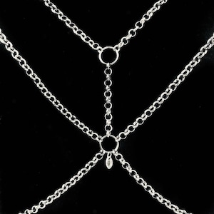 Timeless Elegance: Simple Silver or Bronze Body Chain image 3