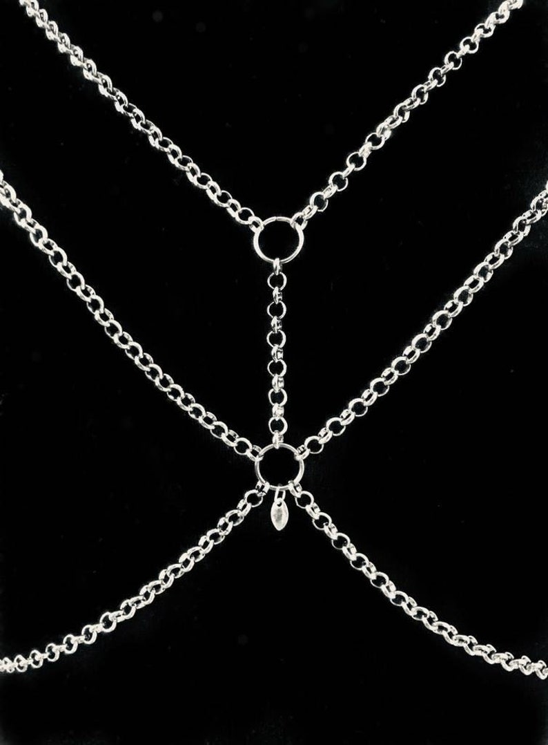 Timeless Elegance: Simple Silver or Bronze Body Chain image 3