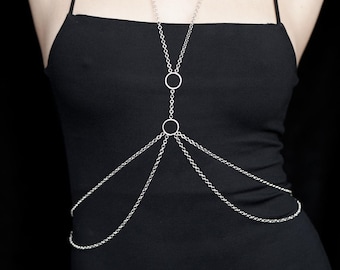 Effortless Elegance: Adjustable Unisex Body Chain in Silver or Bronze