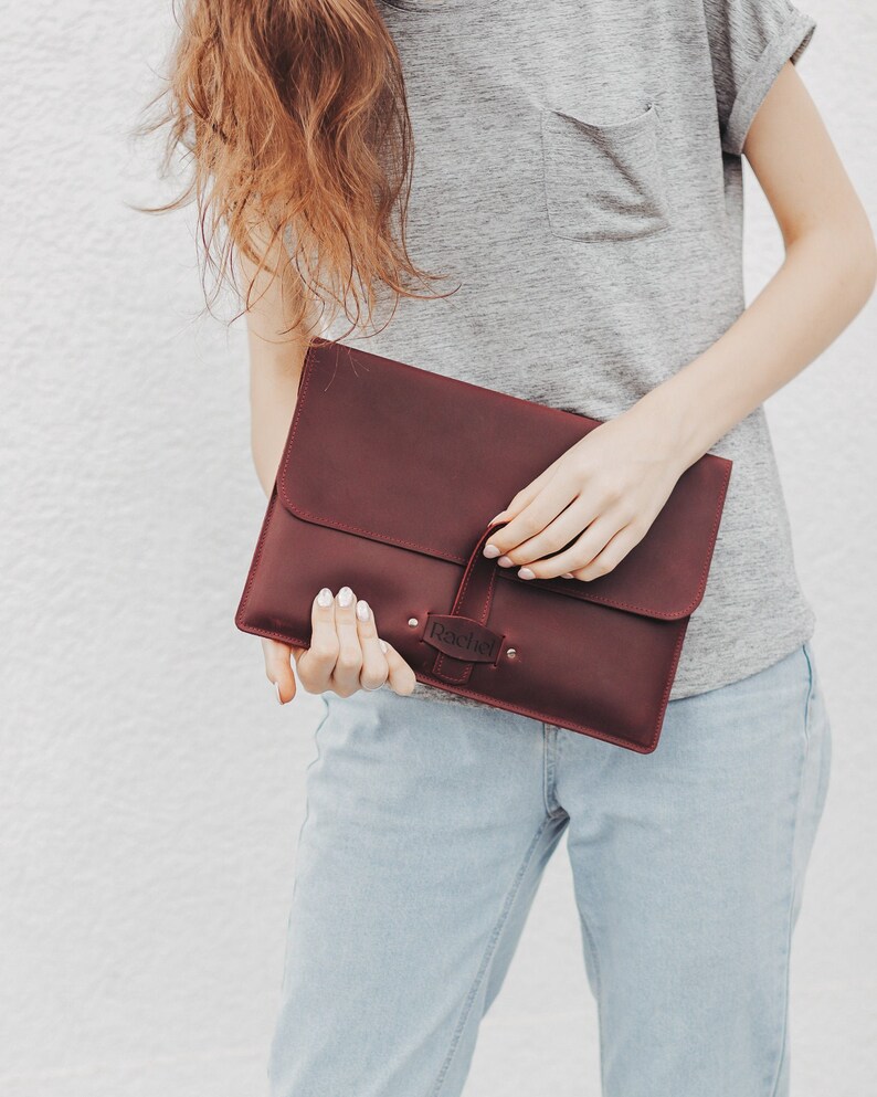 Leather Case for MacBook Pro 13 Case Laptop Bag Personalized Etsy