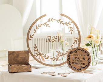 Custom Wedding Guest Drop Box, Alternative Guestbook, Rustic Wedding Decor, Unique Keepsake for Bride and Groom