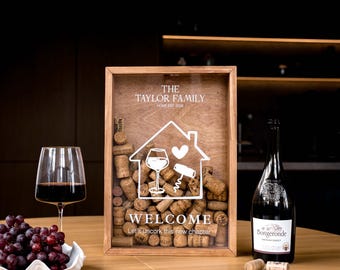 Travel Wine Cork Box, Adventure Box for Wine Lovers, Personalized Cork Holder for Travelers, Travel Memory Box, Wine Keepsake Gift