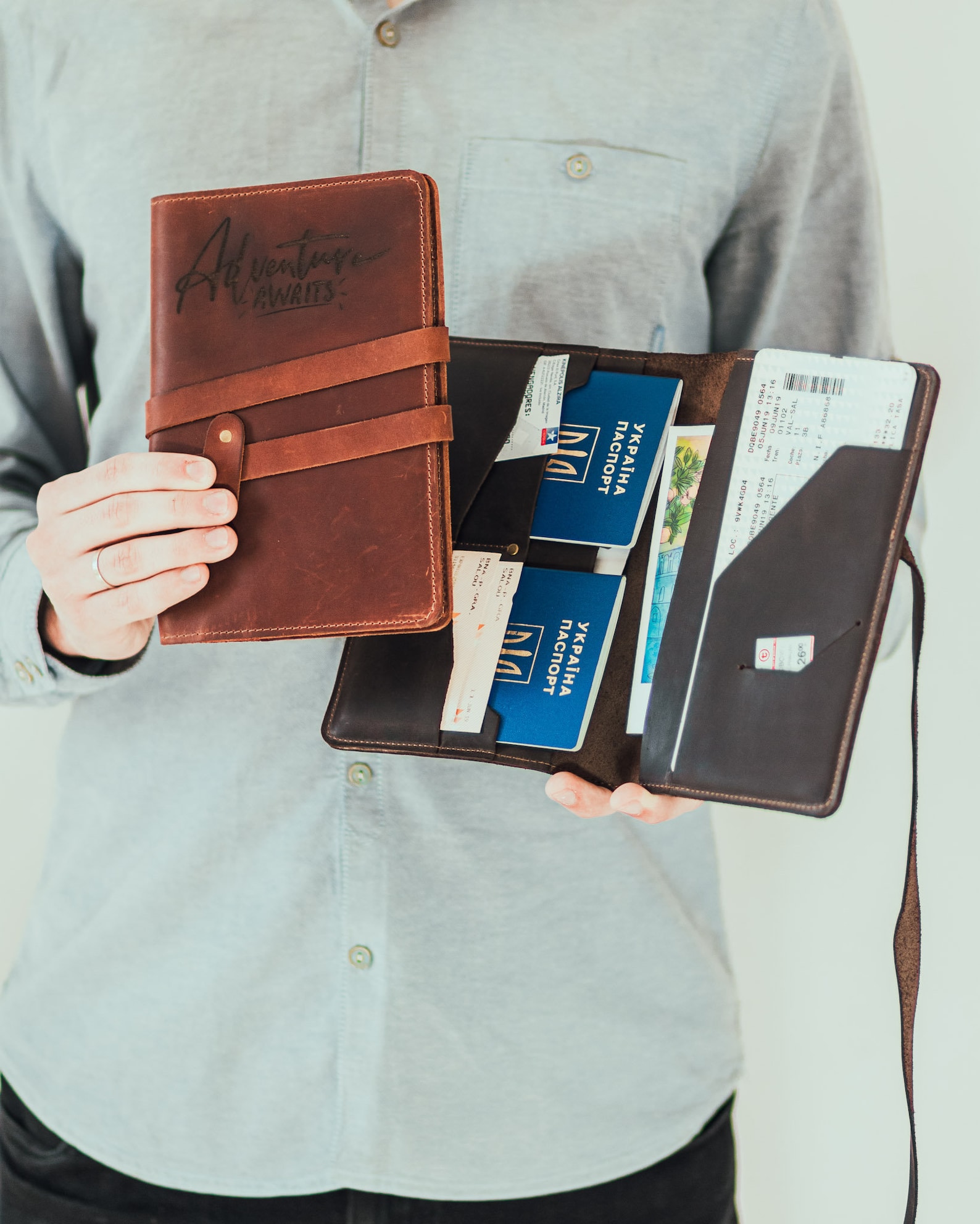 Family Passport Holder 6 Leather Passport Holder Family Etsy