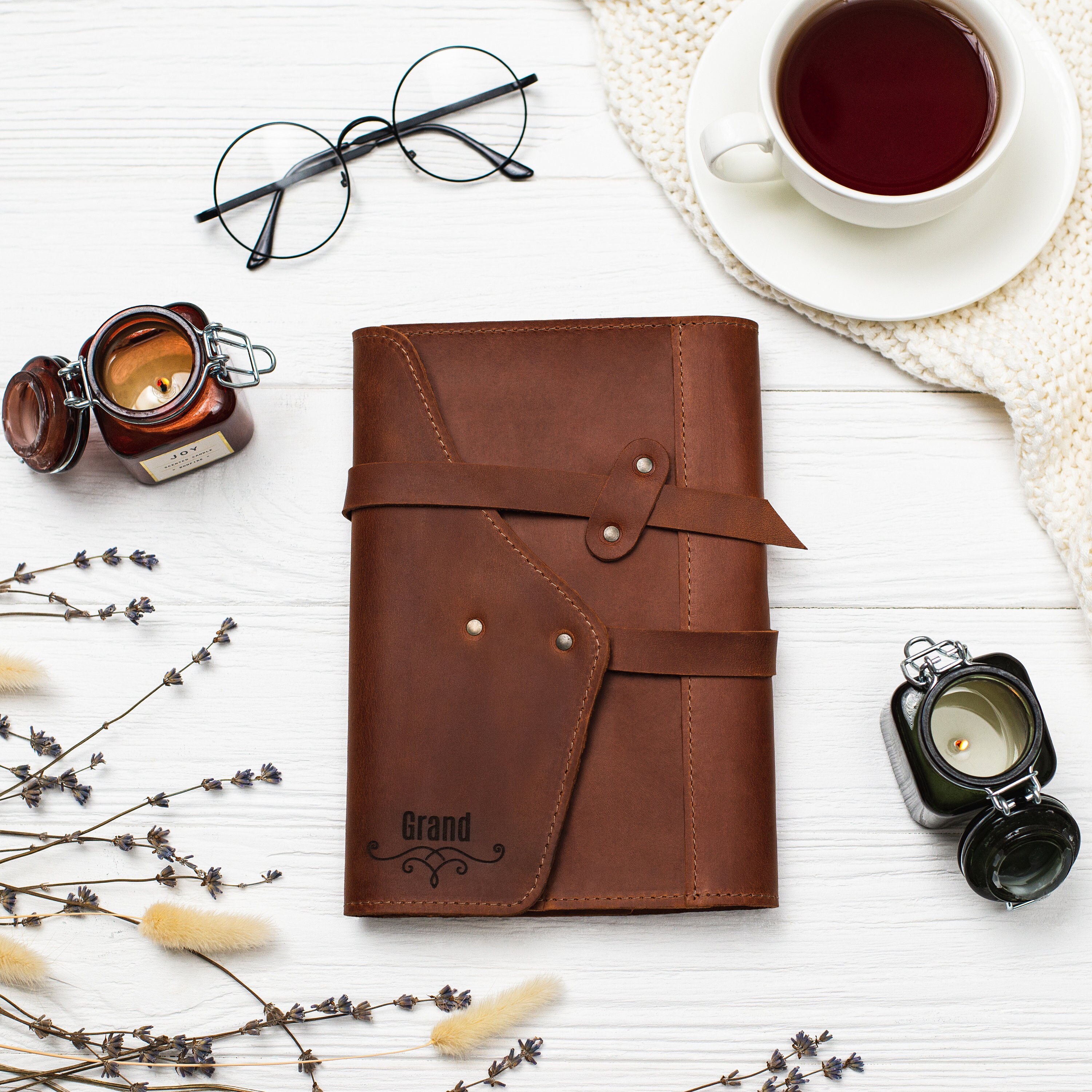 Leather Monogrammed Journal, Leather Travel Journal Engraved, Father’s ...