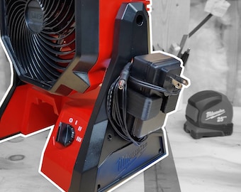 Milwaukee M18 Jobsite Fan AC Adapter Holder, Workshop Organizer Bracket