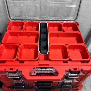 Removable Middle Bins | Pack of (4) | For Milwaukee PACKOUT Low-Profile Small Parts Organizer