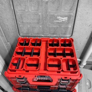 Modular Bin Divider System, For Milwaukee PACKOUT, Low-Profile Small Parts Organizers, Design Your Own