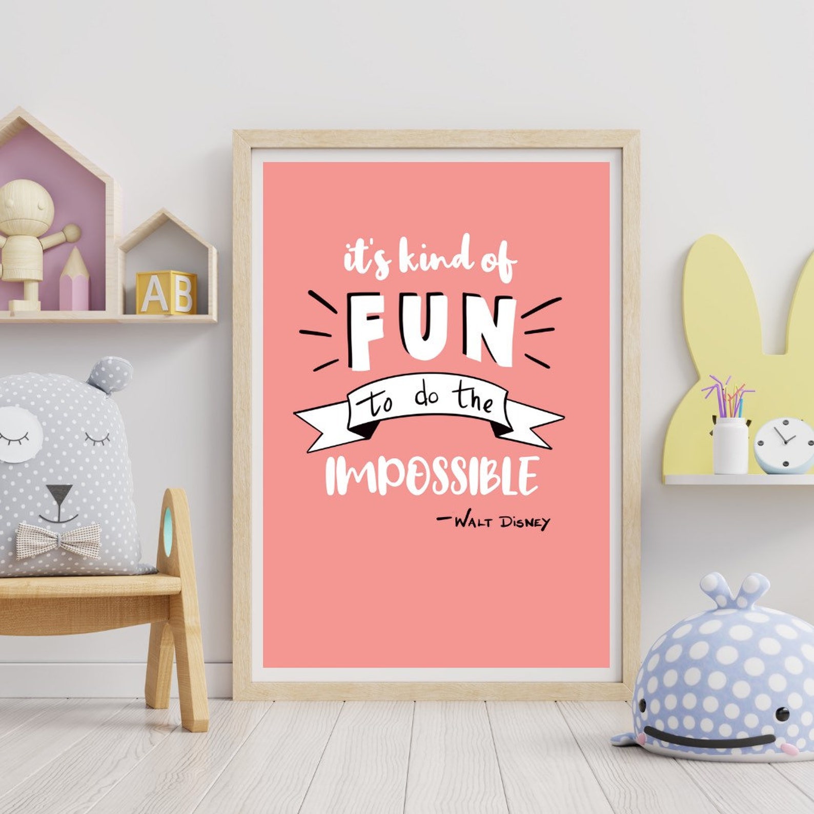 Walt Disney Quote Wall Art // Disney Nursery Print // Stampa Etsy