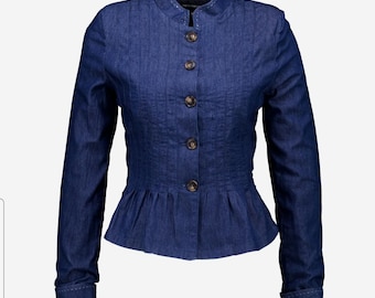 Armani Women’s Jacket XS Dark Blue Gold Label–New