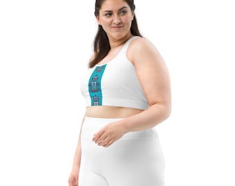 Futuristic Robot Graphic Sports Bra – Tech Lover Workout Top – Sci-Fi Activewear