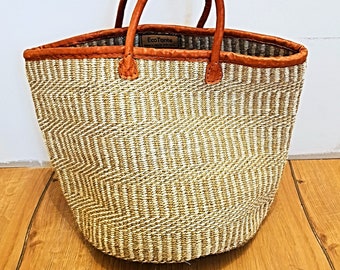 Sisal mand, Sisal tas, Afrikaanse geweven tas, Keniaanse tas, jute tas, handgemaakte tas, handgeweven tas