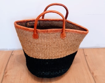 Kiondo bag, sisal bag, tote bag, brown handmade sisal