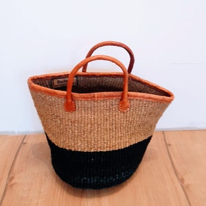 Kiondo bag, sisal bag, tote bag, brown handmade sisal