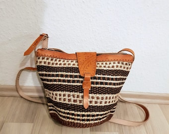 Sisal bag, brown bag, woven bag, bag, African bag, Kenya bag, Kiondo, summer bag, sling bag, beach bag, crossbody bag