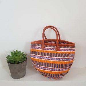 Sac sisal, sac tissé recyclé, recyclé, sac recyclé, sac tissé à la main, sac d'été, Kiondo, sac africain, sac shopping
