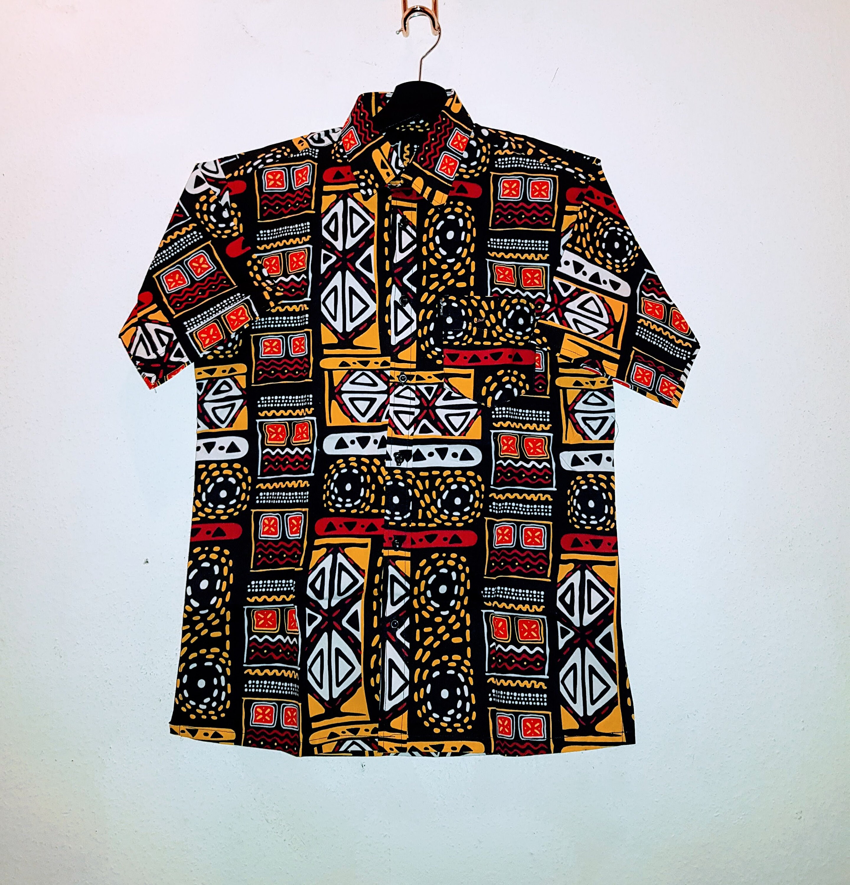 Rikka Men African Print Shirt