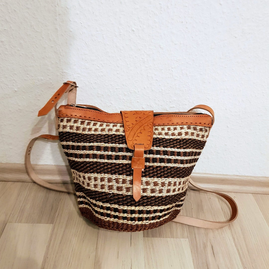 Buy Sisal Bag, Brown Bag, Woven Bag, Bag, African Bag, Kenya Bag, Kiondo,  Summer Bag, Sling Bag, Beach Bag, Crossbody Bag Online in India