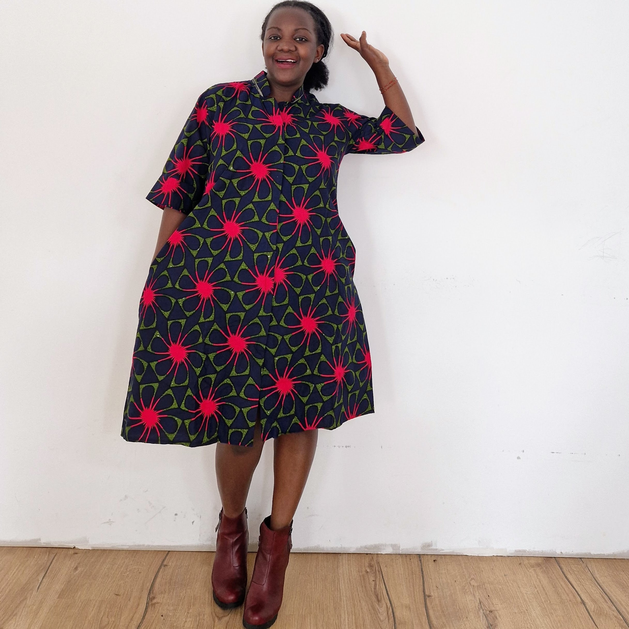 Africa Dress Africa Shirt Dress Blouse Dress Kitenge Dress