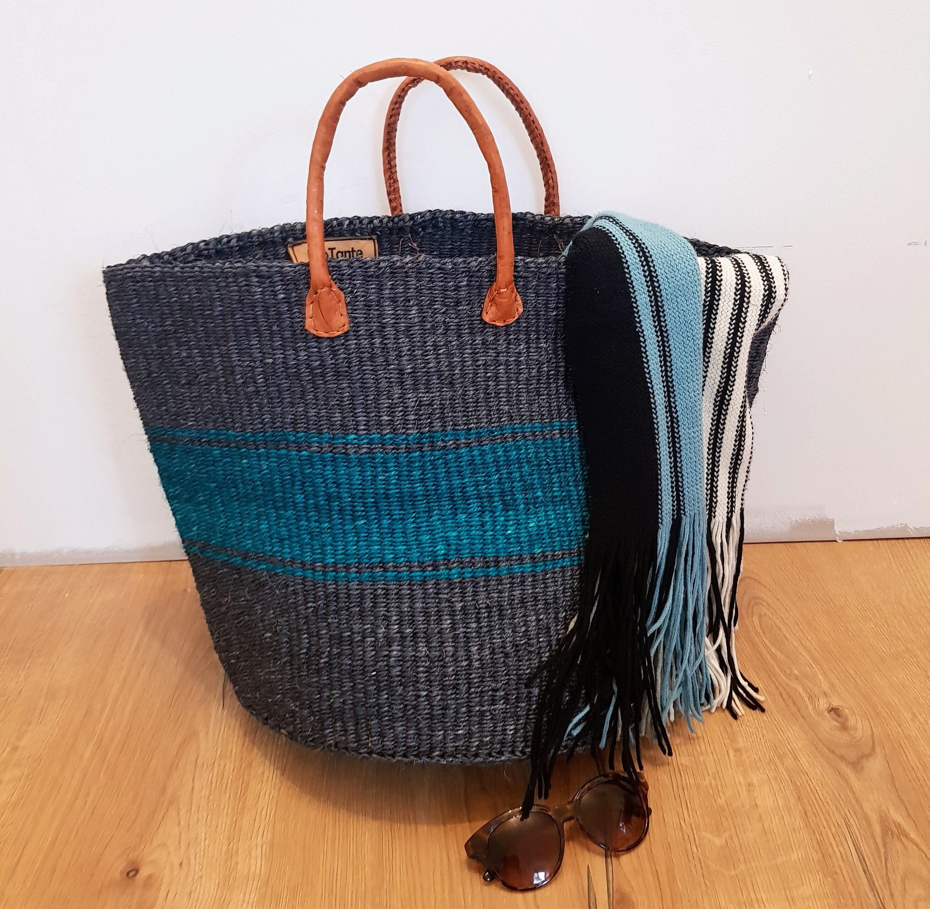 Grey Sisal Kenya Bag - Etsy