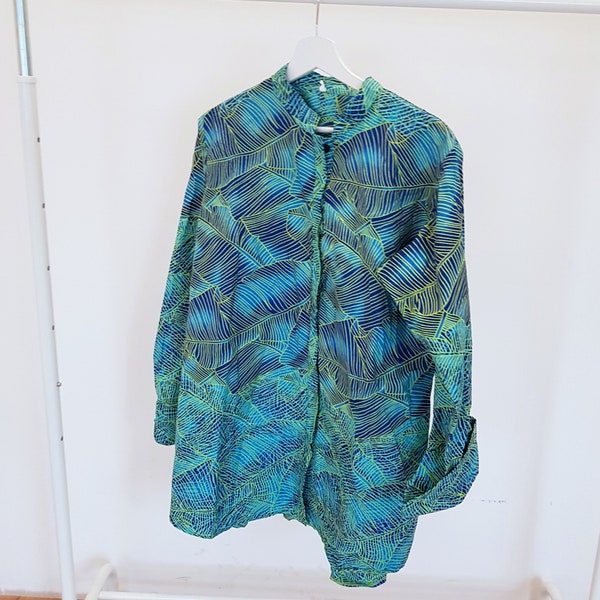 Green shirt, blouse, Africa blouse, kitenge blouse, Africa shirt for woman