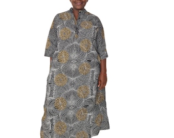 a line kitenge dress African Kitenge Ankara Wax Print Strapless Dress With Slit – Asigbe main image 0