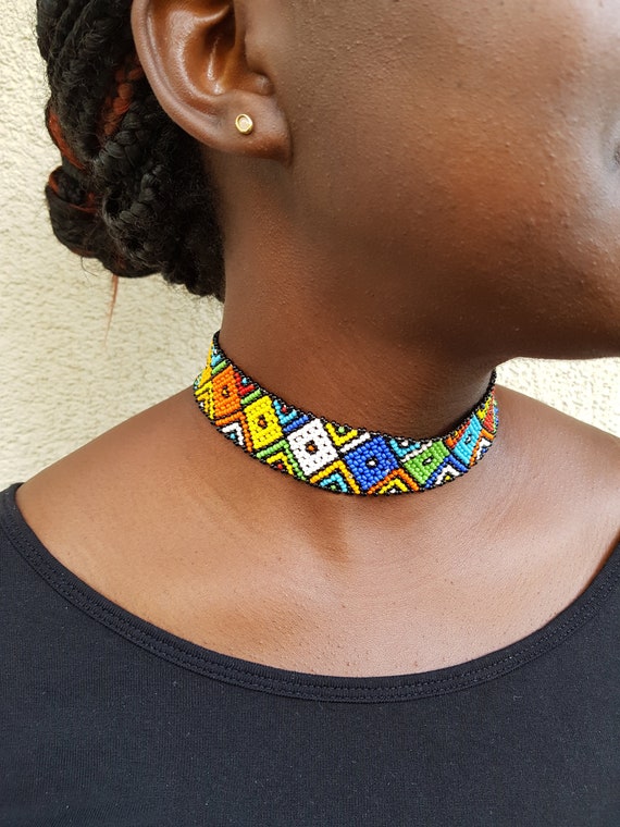 Handmade Necklace African Choker Maasai Necklace Choker