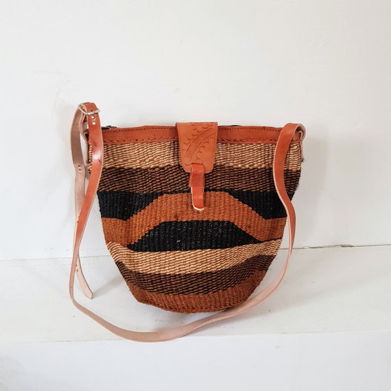 Medium Brown Stripes Sisal Basket Bag – JennaBeeHandmade