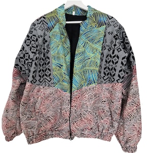 Unisex Jacke, Bomberjacke, Patchworkjacke, Jacke mit afrikanischem Aufdruck