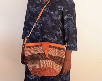 Woven sisal bag, woven bag, brown bag, sisal bag, bag, African bag, Kiondo, summer bag, shoulder bag