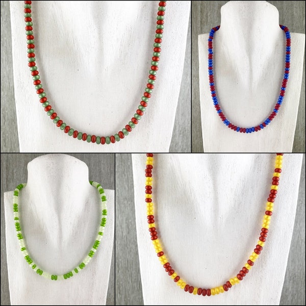 Halskette aus Polaris Perlen, verschiedenen Farben