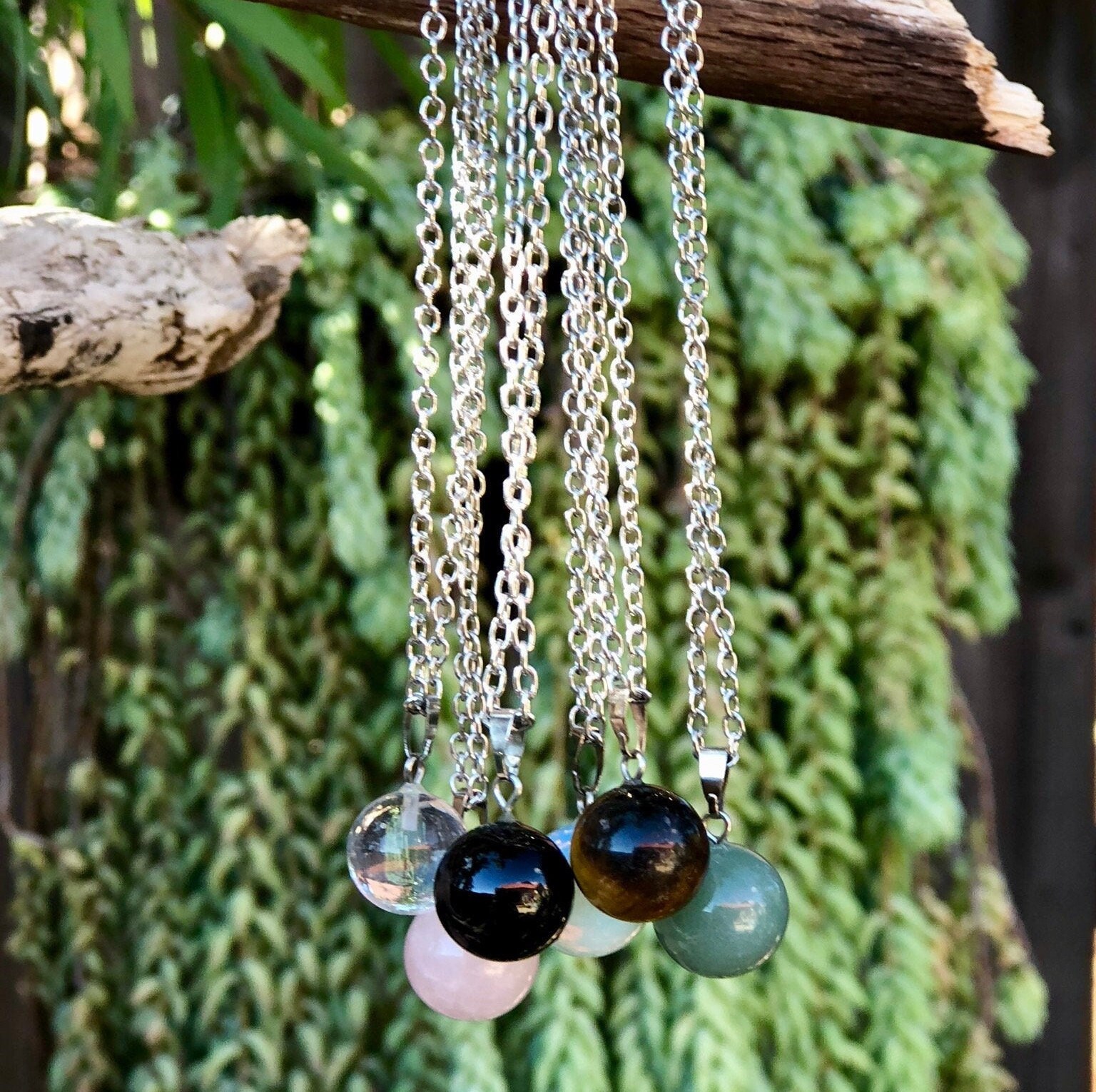 Genuine Crystal Ball Necklaces 6 Styles Etsy Australia