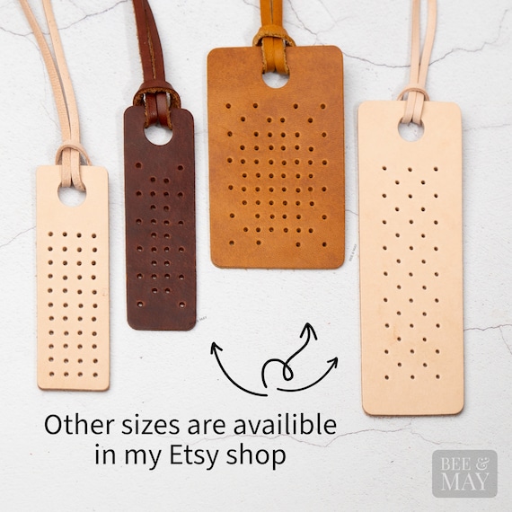 XL Enamel Pin Display Tag for Handbags. Upcycled Leather, Pin